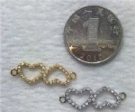 Brass cz pave charm necklace
